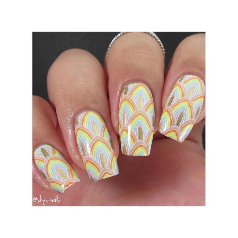 UberChic Beauty Art Deco Glam Stamping Plate Rosy Brown