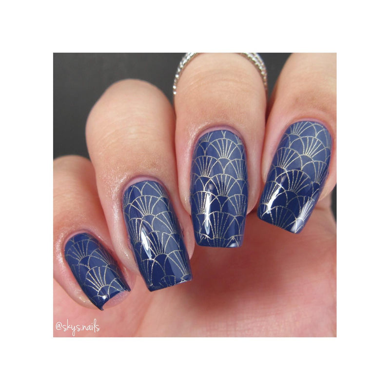 UberChic Beauty Art Deco Glam Stamping Plate Rosy Brown