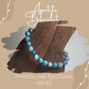 ZAQ Skin & Body Apatite Bracelet - Help with physical and emotional issues Tan 6mm,8mm,10mm
