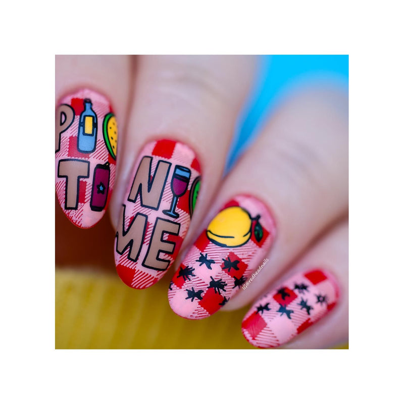 UberChic Beauty Picnic Perfect Stamping Plate Dark Gray