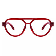 eyekeeper.com Pilot 30% Blue Light Blocking Metalless Screwless Glasses R2312-B15 Eyeglasses White Smoke Red / without magnification