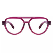 eyekeeper.com Pilot 30% Blue Light Blocking Metalless Screwless Glasses R2312-B15 Eyeglasses White Smoke Purple Red / without magnification
