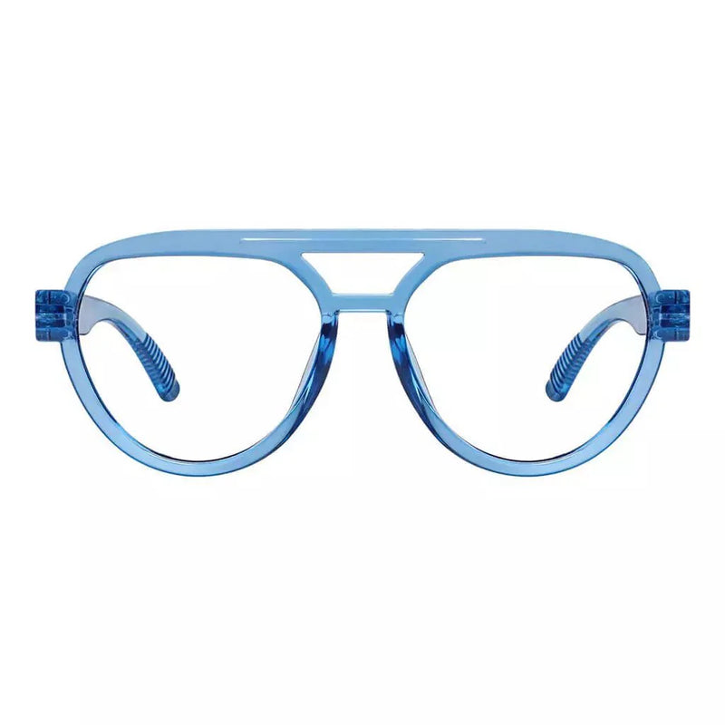 eyekeeper.com Pilot 30% Blue Light Blocking Metalless Screwless Glasses R2312-B15 Eyeglasses White Smoke Light Blue / without magnification