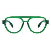 eyekeeper.com Pilot 30% Blue Light Blocking Metalless Screwless Glasses R2312-B15 Eyeglasses White Smoke Green / without magnification