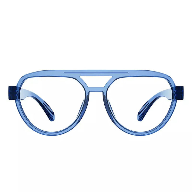 eyekeeper.com PcFag | Frame Only & No Prescription Eyeglasses White Smoke Light Blue / Frame Only,Light Blue / Clear Lens With No Vision Correction