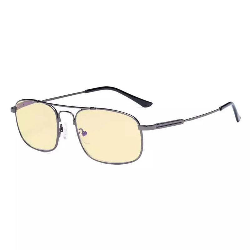 eyekeeper.com Pilot Memory Metal Blue Light Blocking Reading Glasses TMCG1705 Eyeglasses White Smoke Gunmetal / without magnification,Gunmetal / +0.50,Gunmetal / +0.75,Gunmetal / +1.00,Gunmetal / +1.25,Gunmetal / +1.50,Gunmetal / +1.75,Gunmetal / +2.00,Gunmetal / +2.25,Gunmetal / +2.50,Gunmetal / +3.00,Gunmetal / +3.50
