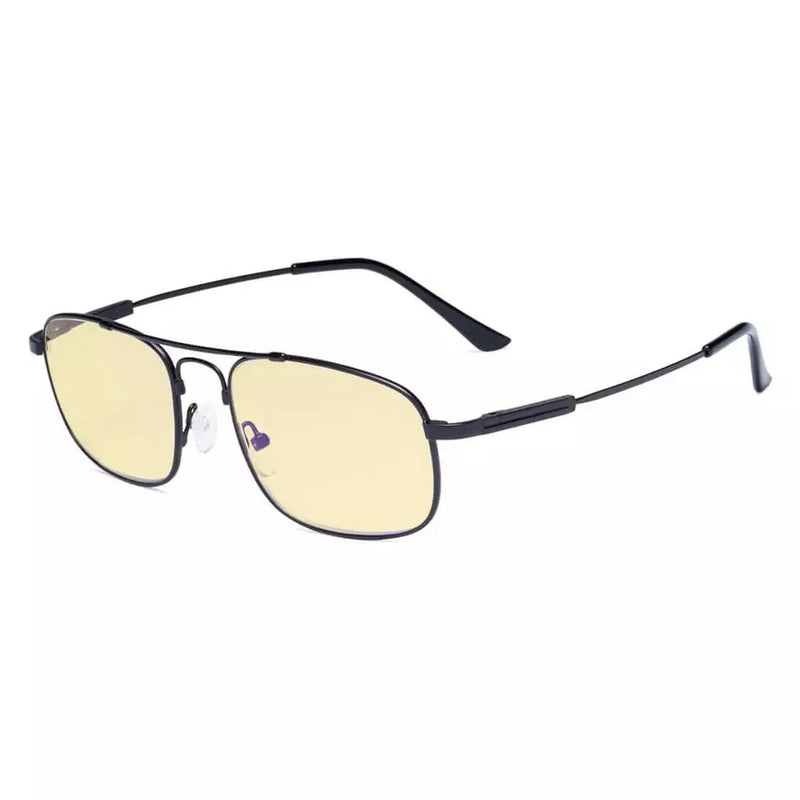 eyekeeper.com Pilot Memory Metal Blue Light Blocking Reading Glasses TMCG1705 Eyeglasses White Smoke Black / without magnification,Black / +0.50,Black / +0.75,Black / +1.00,Black / +1.25,Black / +1.50,Black / +1.75,Black / +2.00,Black / +2.25,Black / +2.50,Black / +3.00,Black / +3.50
