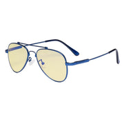eyekeeper.com Pilot Style Blue Light Blocking Eyeglasses for Kids TMK1805 Eyeglasses White Smoke Blue / without magnification