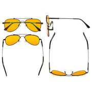 eyekeeper.com Pilot Style Blue Light Blocking Eyeglasses Kids DSK1805 Eyeglasses Orange Silver / without magnification,Red / without magnification,Purple / without magnification,Gunmetal / without magnification,Gold / without magnification,Brown / without magnification,Blue / without magnification,Black / without magnification