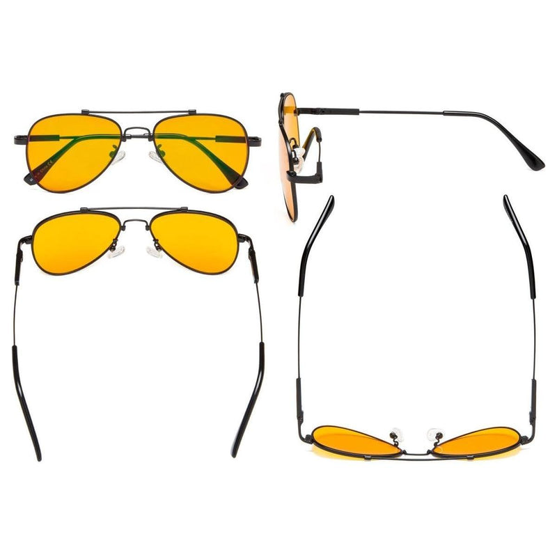 eyekeeper.com Pilot Style Blue Light Blocking Eyeglasses Kids DSK1805 Eyeglasses Orange Silver / without magnification,Red / without magnification,Purple / without magnification,Gunmetal / without magnification,Gold / without magnification,Brown / without magnification,Blue / without magnification,Black / without magnification