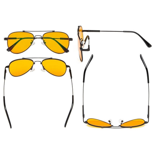 eyekeeper.com Pilot Style Blue Light Blocking Eyeglasses Kids DSK1805 Eyeglasses Orange Silver / without magnification,Red / without magnification,Purple / without magnification,Gunmetal / without magnification,Gold / without magnification,Brown / without magnification,Blue / without magnification,Black / without magnification