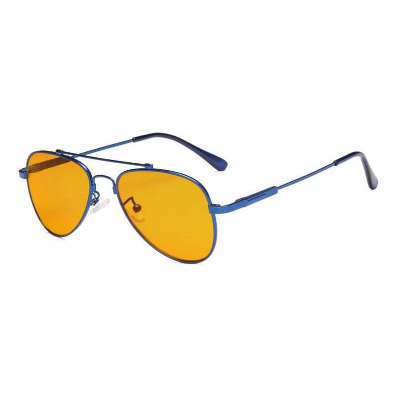 eyekeeper.com Pilot Style Blue Light Blocking Eyeglasses Kids DSK1805 Eyeglasses Dark Slate Blue Blue / without magnification