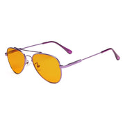 eyekeeper.com Pilot Style Blue Light Blocking Eyeglasses Kids DSK1805 Eyeglasses Thistle Purple / without magnification