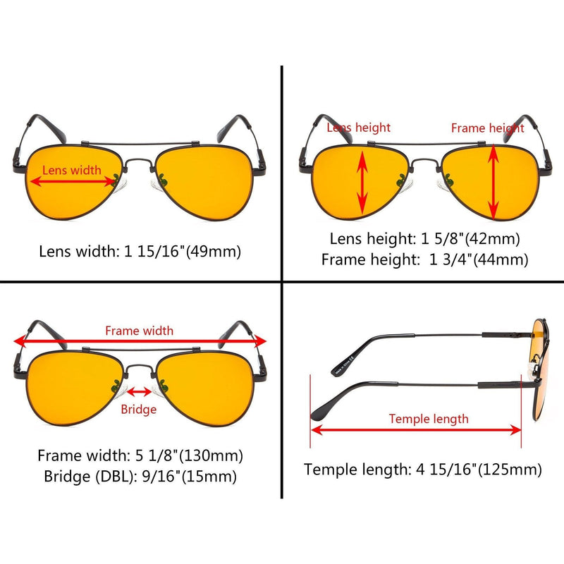 eyekeeper.com Pilot Style Blue Light Blocking Eyeglasses Kids DSK1805 Eyeglasses Orange Silver / without magnification,Red / without magnification,Purple / without magnification,Gunmetal / without magnification,Gold / without magnification,Brown / without magnification,Blue / without magnification,Black / without magnification