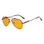 eyekeeper.com Pilot Style Blue Light Blocking Eyeglasses Kids DSK1805 Eyeglasses Goldenrod Red / without magnification