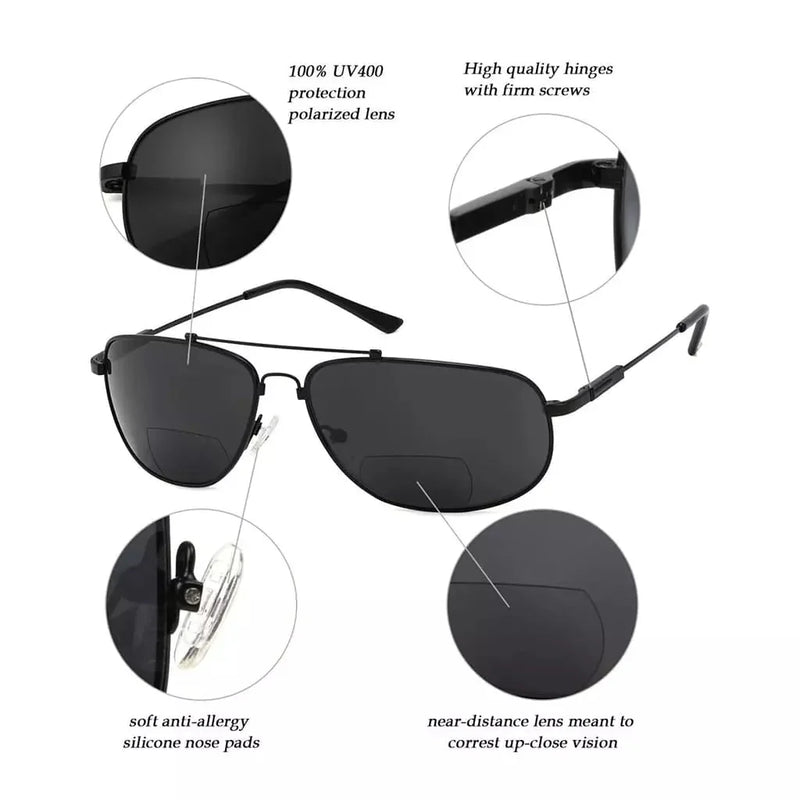 eyekeeper.com Pilot Style Metal Polarized Bifocal Sunglasses PGSG1803 Sunglasses White Smoke Black / +1.50,Black / +2.00,Black / +2.50,Black / +3.00,Gunmetal / +1.50,Gunmetal / +2.00,Gunmetal / +2.50,Gunmetal / +3.00,Silver / +1.50,Silver / +2.00,Silver / +2.50,Silver / +3.00,Brown / +2.00,Brown / +2.50,Brown / +3.00,Gold / +1.50,Gold / +2.50,Gol