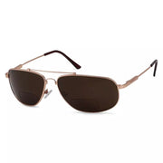 eyekeeper.com Pilot Style Metal Polarized Bifocal Sunglasses PGSG1803 Sunglasses White Smoke Gold / +1.50,Gold / +2.50,Gold / +3.00