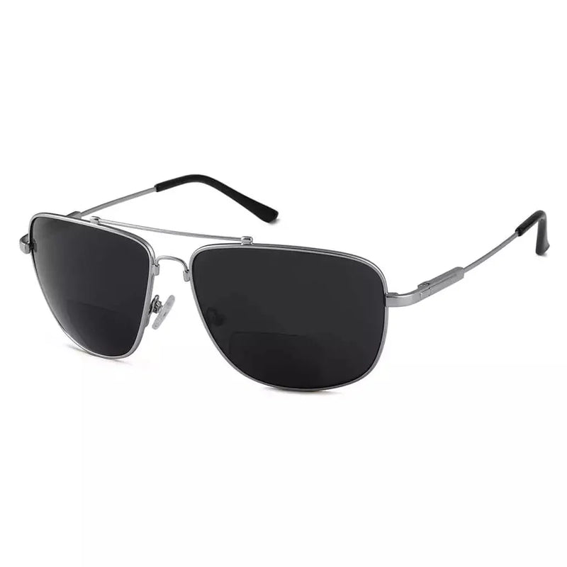 eyekeeper.com Pilot Style Polarized Bifocal Sunglasses Readers PGSG1801 Sunglasses White Smoke Silver / +1.50,Silver / +2.00,Silver / +2.50,Silver / +3.00