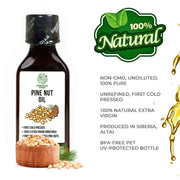 SiberianGreen.com Extra Virgin Siberian Pine Nut Oil – 100% Pure & Cold Pressed Cooking Oils White Smoke