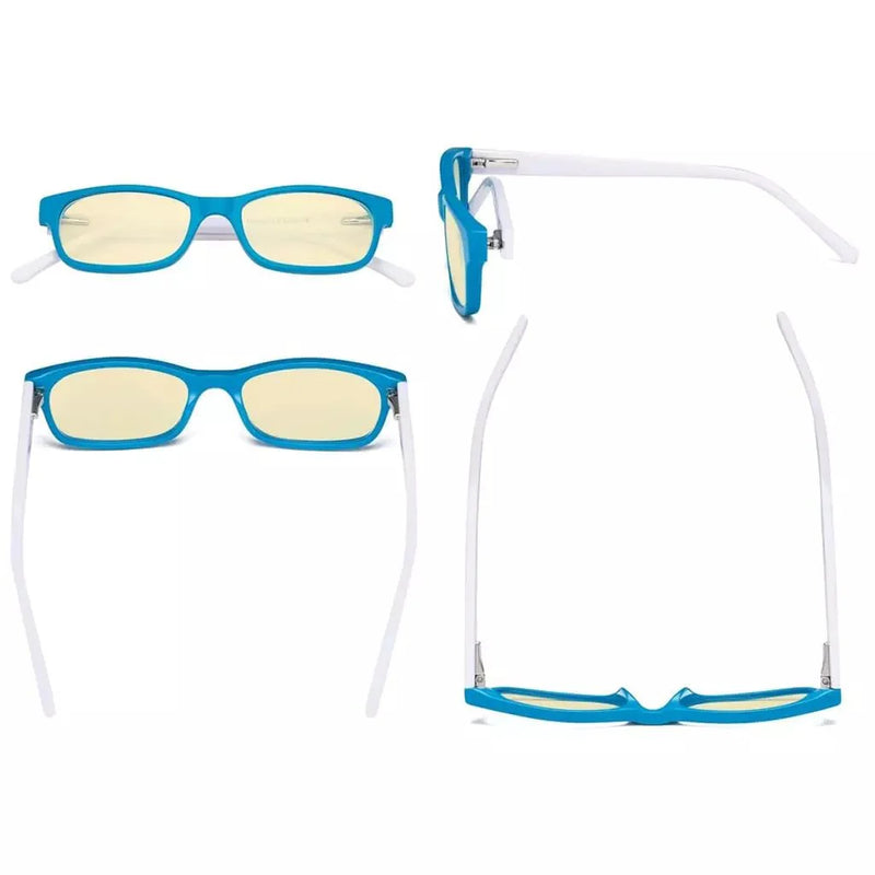 eyekeeper.com Blue Light Glasses Chic Narrow for Kids K02-BB60 Eyeglasses White Smoke Blue / without magnification,Blue White / without magnification,Champagne / without magnification,Black Red / without magnification,Yellow Black / without magnification