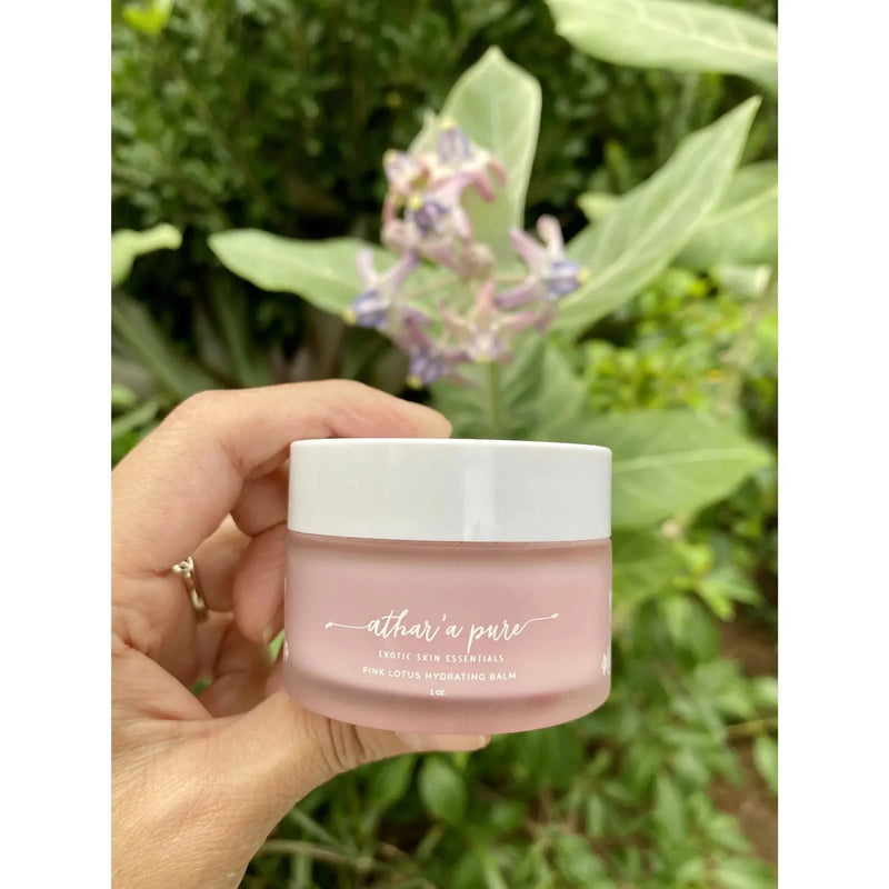 Athar'a Pure Pink Lotus Hydrating Balm (Organic, Vegan, 100% Natural) Face Dark Khaki