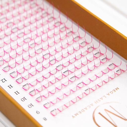 Mega Lash Academy Pink Promade Spikes Lash Trays Misty Rose 0.07 / CC / Mixed 8-15 mm