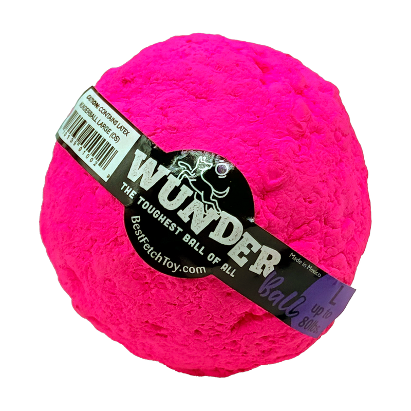 WACKYstore WUNDERball - Best Fetch Toy Black (LARGE) up to 80 lbs. / Pink