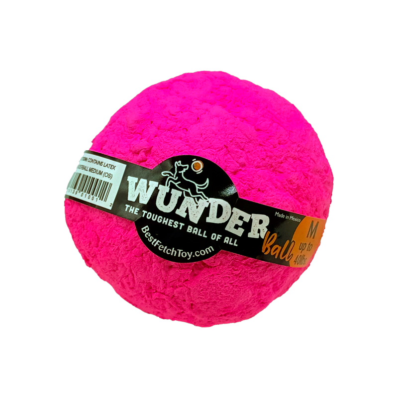 WACKYstore WUNDERball - Best Fetch Toy Black (MEDIUM) up to 40 lbs. / Pink