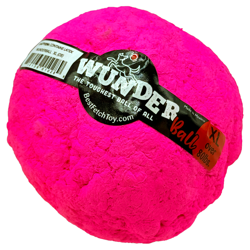 WACKYstore WUNDERball - Best Fetch Toy Black (XL) Over 80 lbs. / Pink