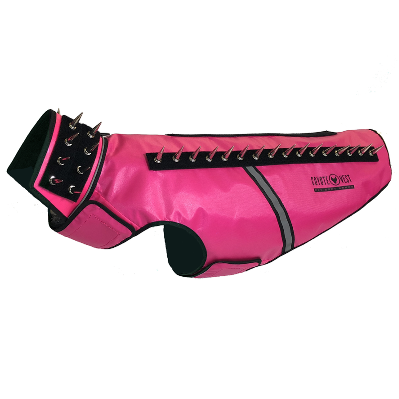 CoyoteVest SpikeVest Vest White Smoke Large / Neon Pink