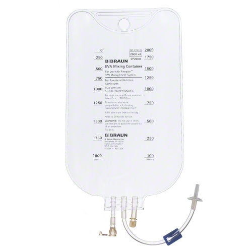 B. Braun Pinnacle EVA Enteral Feeding Bags / Containers, 2000 mL (40 Count) Medical Supplies White Smoke