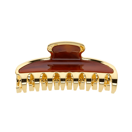 KOH-I-NOOR Beauty USA Janeke Large Gold-Rimmed Hair Claw Clip – Tortoiseshell Claw Clip Hair Clip Black