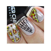 UberChic Beauty Pizza My Heart Stamping Plate Rosy Brown