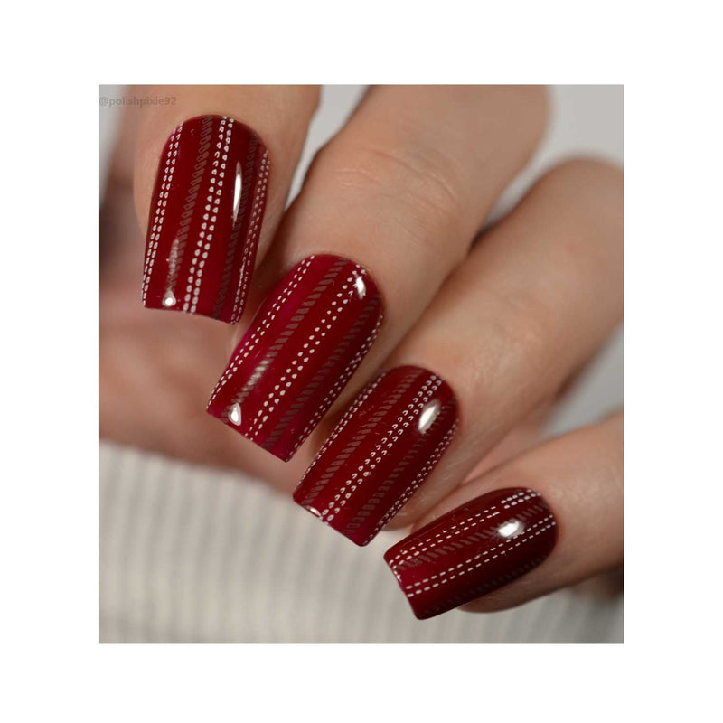 UberChic Beauty Plaid Freestyle Stamping Plate Rosy Brown