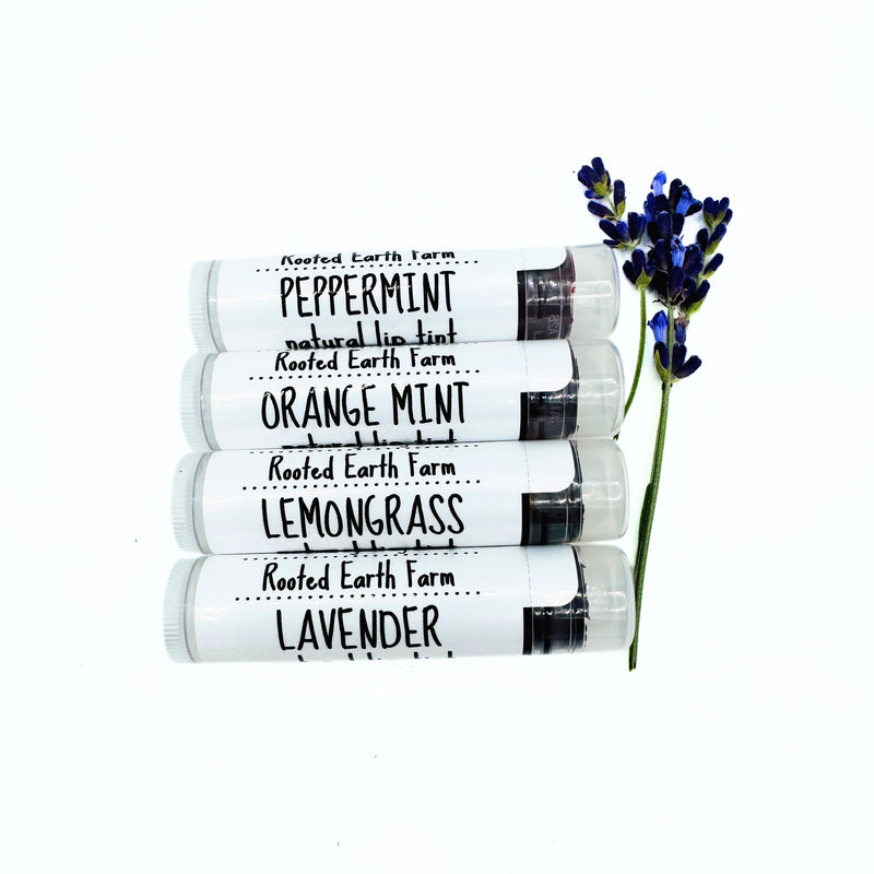Rooted Earth Farm + Apothecary Botanical Lip Tint Lip Balms + Tints White Smoke orange mint,3 orange mint