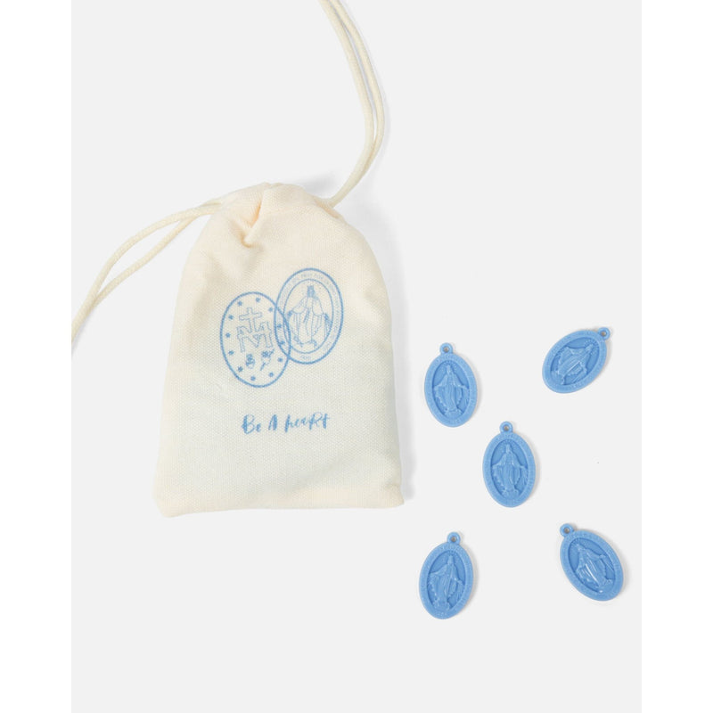 Be A Heart Be A Heart Plastic Miraculous Medals - Pack of 25 White Smoke