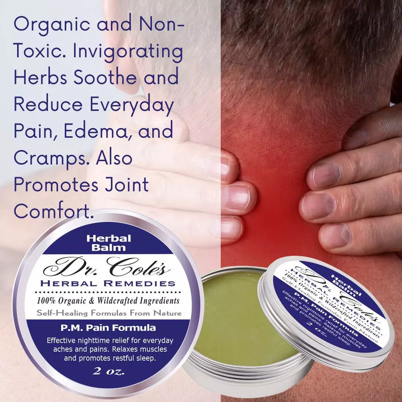 COLEHERBALS LLC 24 - Dr. Cole’s P.M. Pain Herbal Balm Herbal Misty Rose