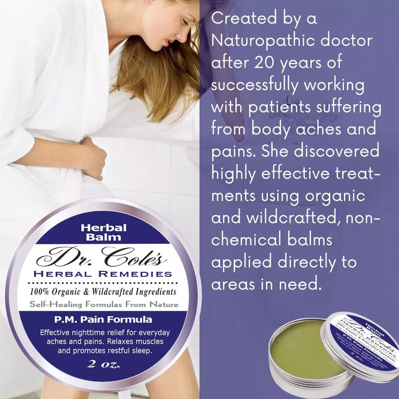 COLEHERBALS LLC 24 - Dr. Cole’s P.M. Pain Herbal Balm Herbal Slate Gray