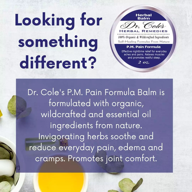 COLEHERBALS LLC 24 - Dr. Cole’s P.M. Pain Herbal Balm Herbal Slate Gray