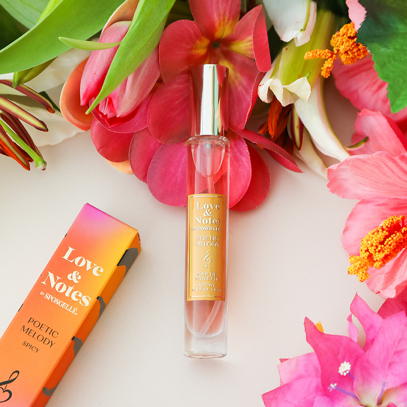 Spongellé Poetic Melody | Love & Notes Eau de Toilette Body Fragrance Light Gray
