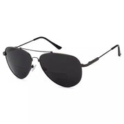 eyekeeper.com Polarized Bifocal Sunglasses Pilot Style Readers PGSG1804 Sunglasses White Smoke Gunmetal / +2.50,Gunmetal / +3.00