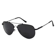 eyekeeper.com Polarized Bifocal Sunglasses Pilot Style Readers PGSG1804 Sunglasses White Smoke Black / +2.50