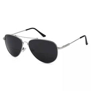 eyekeeper.com Polarized Bifocal Sunglasses Pilot Style Readers PGSG1804 Sunglasses White Smoke Silver / +1.50,Silver / +2.00,Silver / +2.50,Silver / +3.00