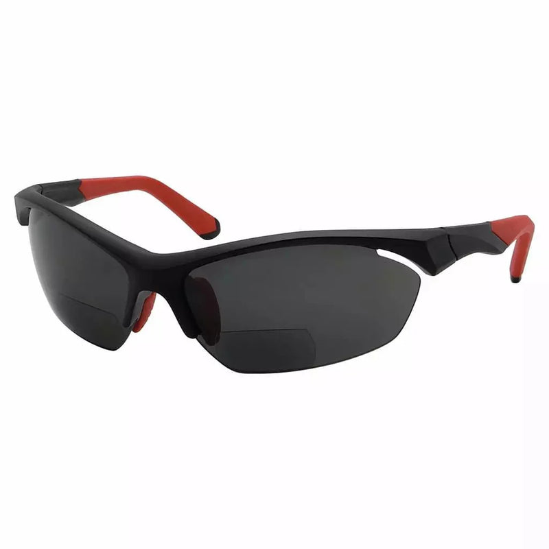 eyekeeper.com Polarized Reading Sunglasses Half Rim Sport Bifocal Readers PGSG902 Sunglasses White Smoke Black Red / +1.50,Black Red / +2.00,Black Red / +2.50,Black Red / +3.00