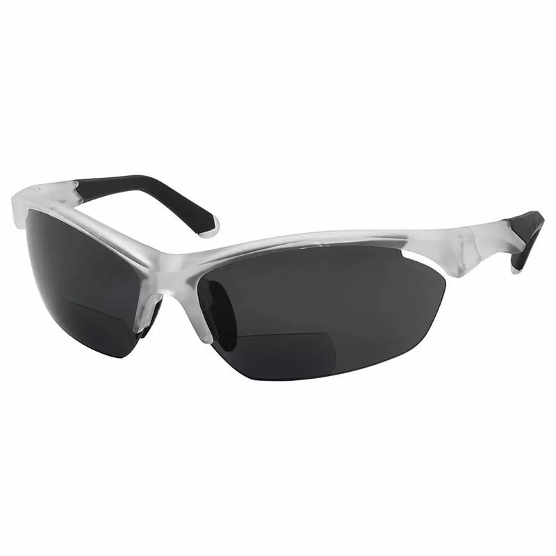 eyekeeper.com Polarized Reading Sunglasses Half Rim Sport Bifocal Readers PGSG902 Sunglasses White Smoke Matte Clear / +1.50,Matte Clear / +2.00,Matte Clear / +2.50,Matte Clear / +3.00