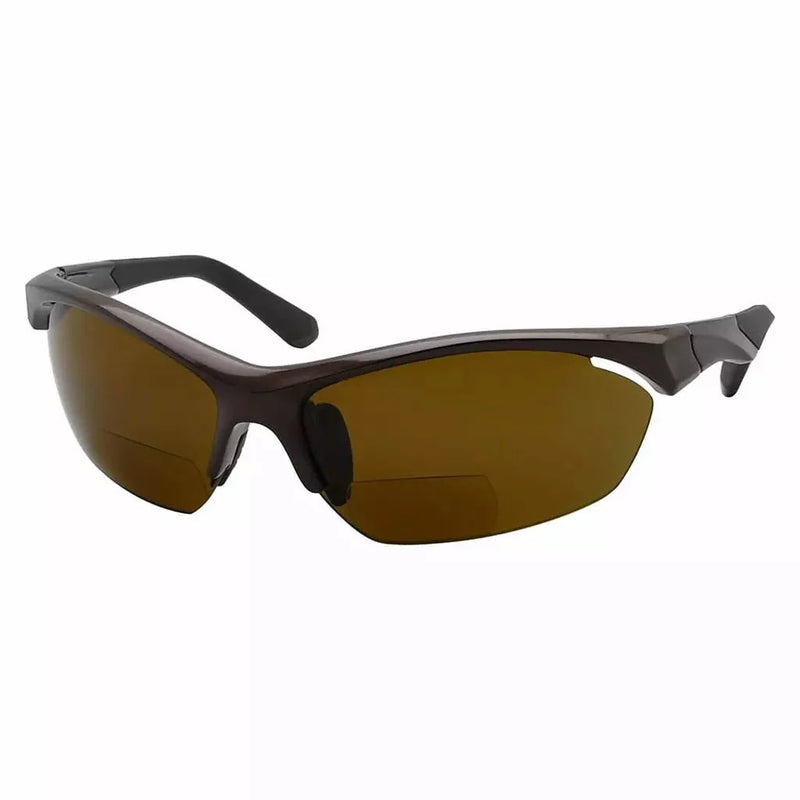 eyekeeper.com Polarized Reading Sunglasses Half Rim Sport Bifocal Readers PGSG902 Sunglasses White Smoke Matte Brown / +1.50,Matte Brown / +2.00,Matte Brown / +2.50,Matte Brown / +3.00