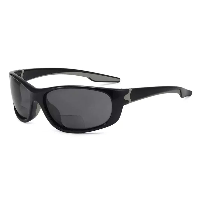 eyekeeper.com Polarized Sport Bifocal Reading Sunglasses TR90 TH6145PGSG Sunglasses White Smoke Shiny Black / +1.50,Shiny Black / +2.00,Shiny Black / +2.50,Shiny Black / +3.00