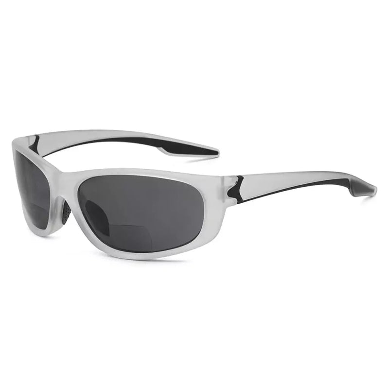 eyekeeper.com Polarized Sport Bifocal Reading Sunglasses TR90 TH6145PGSG Sunglasses White Smoke Clear / +1.50,Clear / +2.00,Clear / +2.50,Clear / +3.00