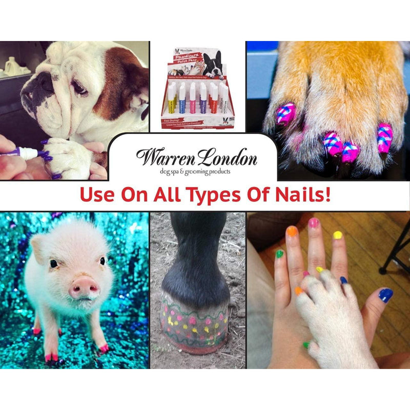 Warren London Pawdicure Polish Pens - Choose From 13 Colors! - Dog Nail Polish Dog Nail Polish White Smoke Pink,Blue,Red,Purple,Yellow,Black,White,Silver,Gold,Neon Pink,Neon Purple,Neon Orange,Neon Green