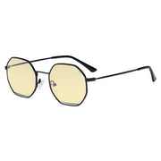 eyekeeper.com Polygon Design Blue Light Blocking Eyeglasses LX19026-BB60 Eyeglasses White Smoke Black Silver / without magnification